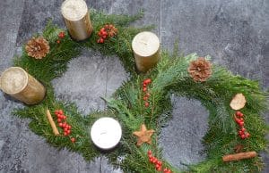 Adventskranz basteln