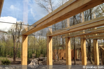 Wintergarten aus Holz und Glas