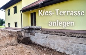 Kies-Terrasse anlegen