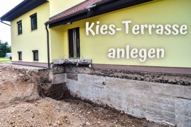 Kies-Terrasse anlegen