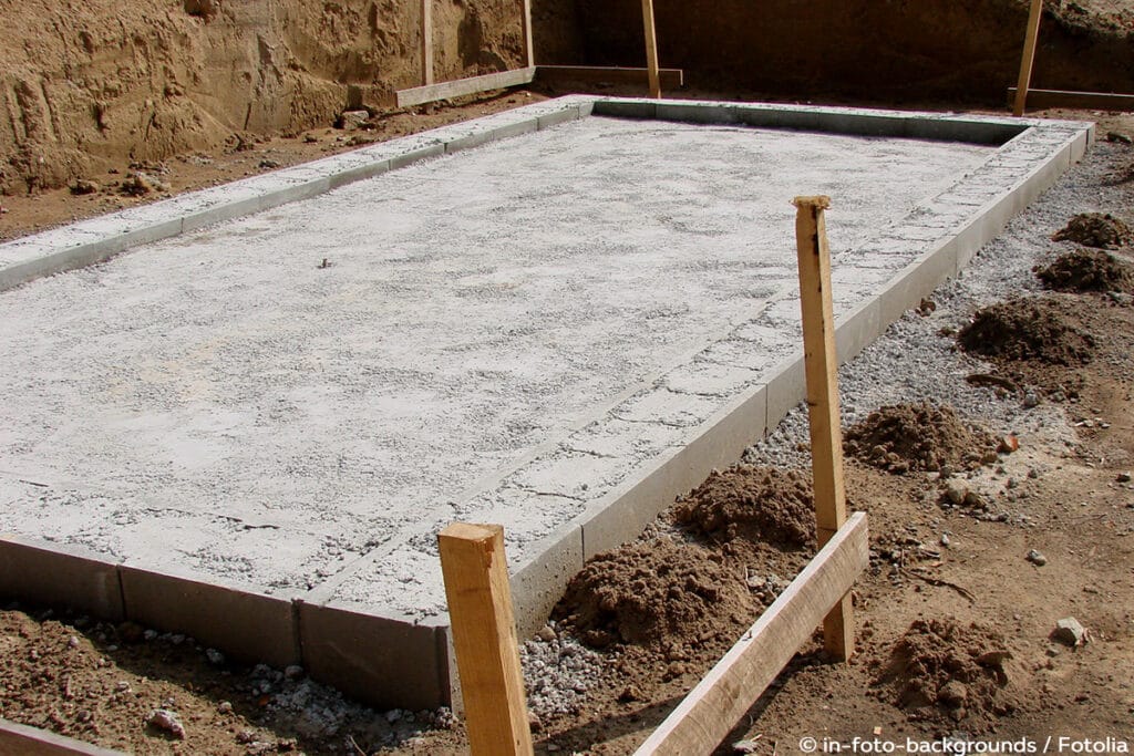 Fundament, Bodenplatte, Gartenhaus bauen