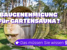 Baugenehmigung für Gartensauna