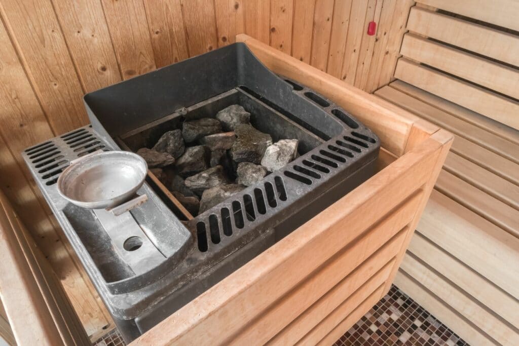 Sauna mit Elektroofen