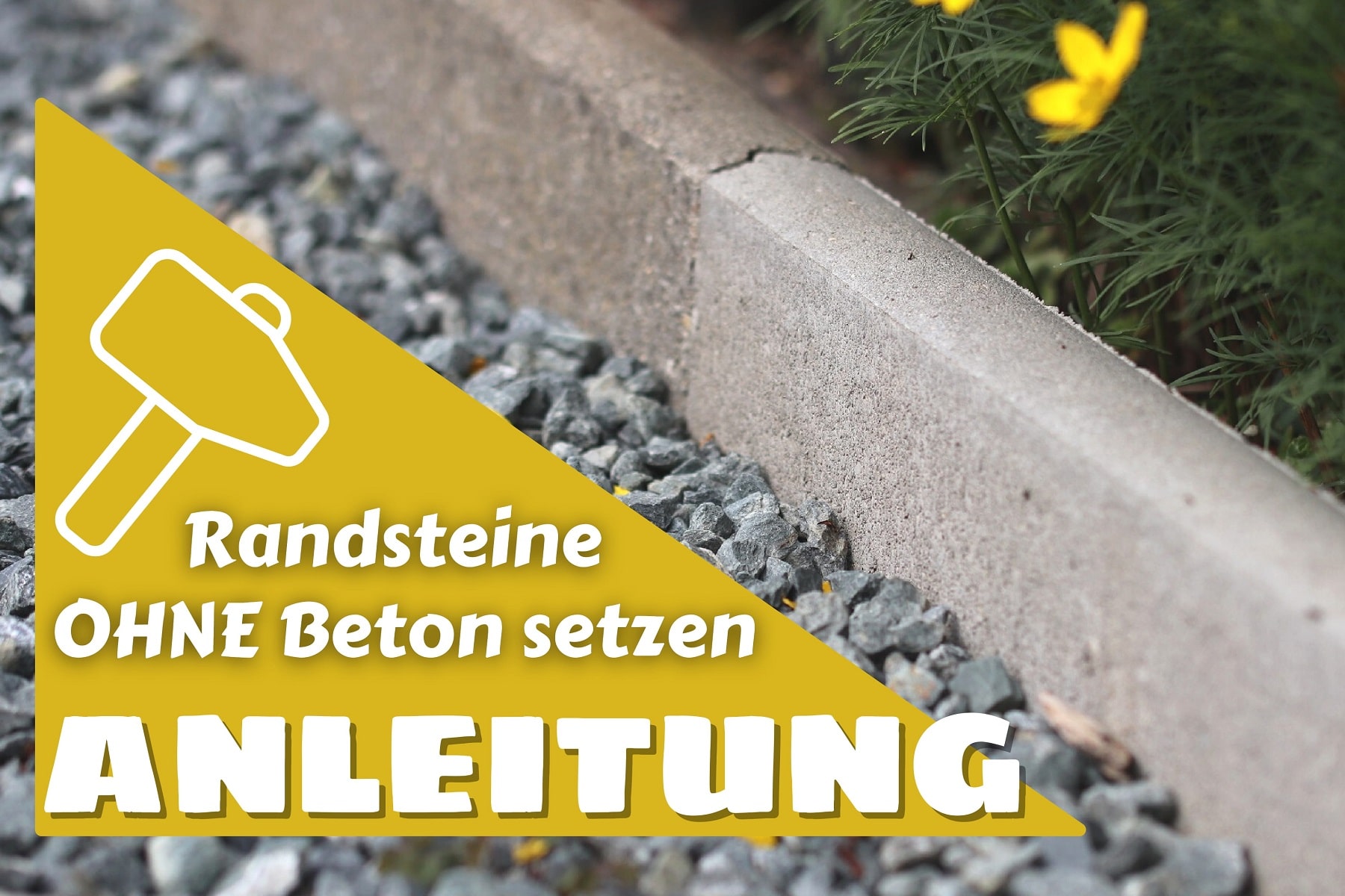 Randsteine ohne Beton setzen
