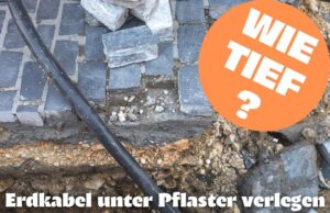 Erdkabel unter Pflaster verlegen