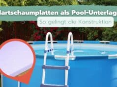 Hartschaumplatten unter Pool