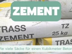Wie viele Säcke Zement für einen Kubikmeter Beton?